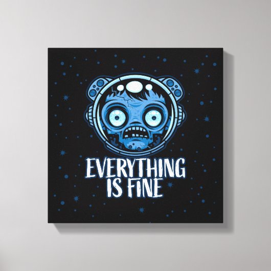 ゾンビ宇宙飛行士素晴らし キャンバスプリント (正面)