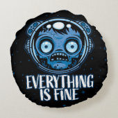 ゾンビ宇宙飛行士素晴らし ラウンドクッション (裏面)