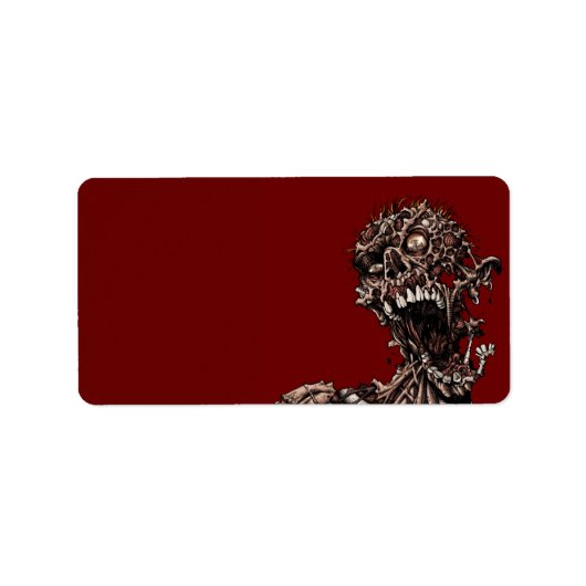 ゾンビ完全に死んでいなの苦悩の腐った肉叫び ラベル (正面)