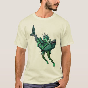 ゾンビ対鮫 Tシャツ