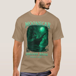 ゾンビ島の月島レトロトーンのハロウィン Tシャツ