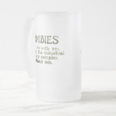 ゾンビ工業軍隊施設 フロストグラスビールジョッキ (正面左)