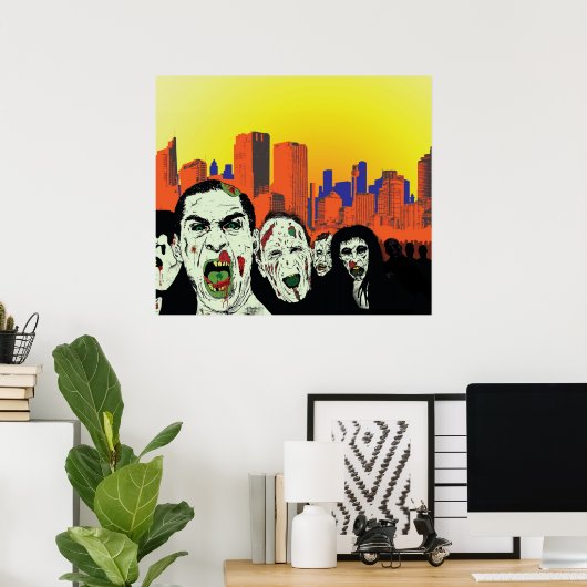 ゾンビ市 ポスター (ホームオフィス)