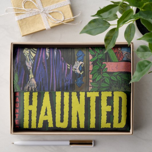 ゾンビ幽霊のよく出る夫ヴィンテージ漫画デコページ 薄葉紙 (ギフト)