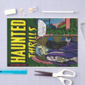 ゾンビ幽霊のよく出る夫ヴィンテージ漫画デコページ 薄葉紙 (クラフト)