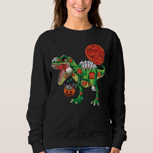 ゾンビ恐竜 レックス ハロウィン 子供 コスチューム スウェットシャツ (正面)