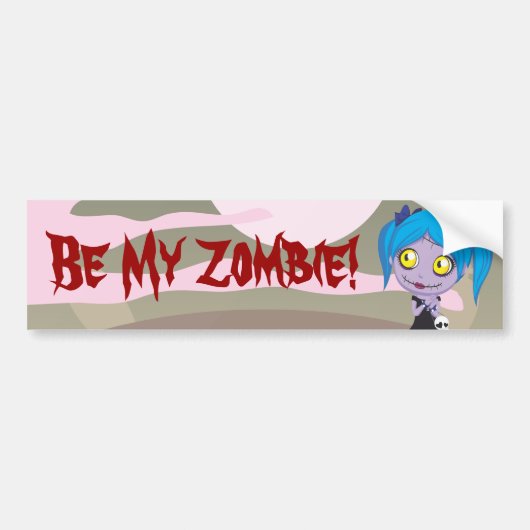 ゾンビ愛 バンパーステッカー (正面)