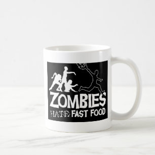 ゾンビ憎悪速食糧黒い コーヒーマグカップ