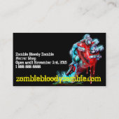 ゾンビ手の大げさに同情する人の名刺 名刺 (裏面)