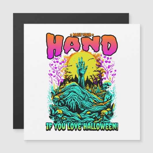 ゾンビ手を挙げてもしハロウィーンが大好き！ (正面/裏面)