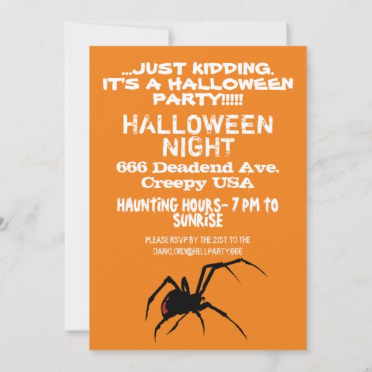 ゾンビ招待状 招待状 (裏面)