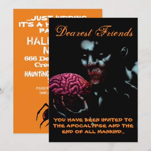 ゾンビ招待状 招待状 (正面/裏面)