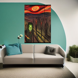 ゾンビ攻撃の夜   AIアートポスター ポスター