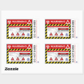 ゾンビ検疫シール 長方形シール (シート)