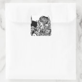 ゾンビ海賊の宝石怪獣ホラーアート スクエアシール (バッグ)