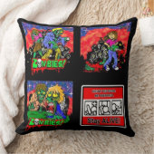 ゾンビ漫画のパターン クッション (ブランケット)