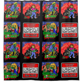 ゾンビ漫画のパターン シャワーカーテン