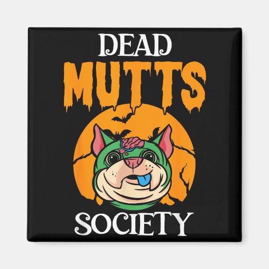 ゾンビ犬愛好家のためのハロウィンTシャツ マグネット (正面)