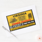 ゾンビ狩り許可一覧 長方形シール (封筒)