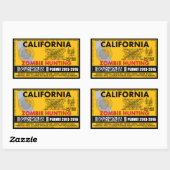 ゾンビ狩り許可済みカリフォルニア 長方形シール (シート)