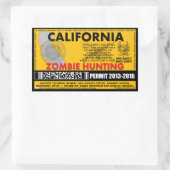ゾンビ狩り許可済みカリフォルニア 長方形シール (バッグ)