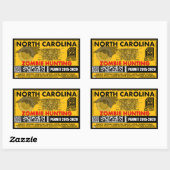ゾンビ狩り許可状ノースカロライナ 長方形シール (シート)
