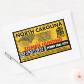 ゾンビ狩り許可状ノースカロライナ 長方形シール (封筒)