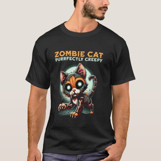 ゾンビ猫のとってもクリーピー Tシャツ (正面)