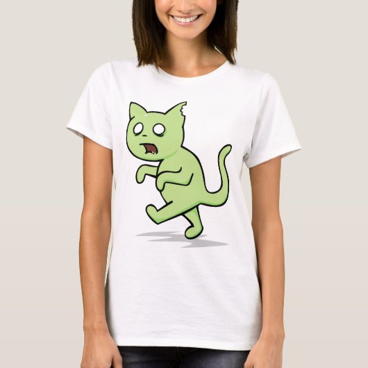ゾンビ猫は再度立上がります Tシャツ (正面)