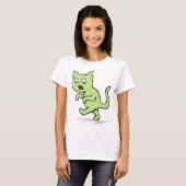 ゾンビ猫は再度立上がります Tシャツ (正面フル)