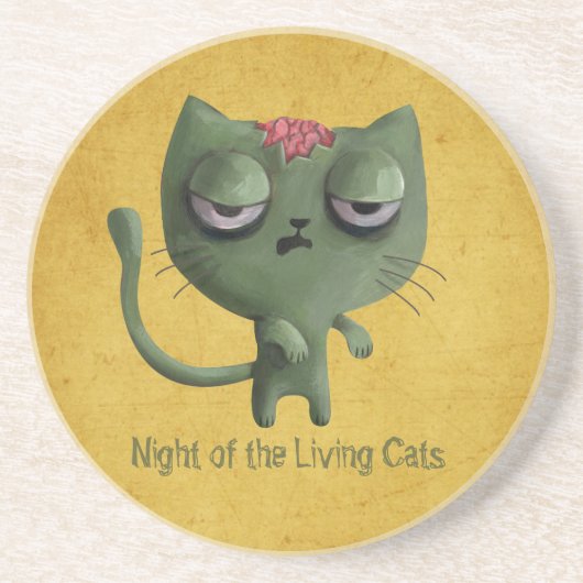 ゾンビ猫 コースター (正面)