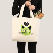 ゾンビ猫 ラージトートバッグ (正面(商品))
