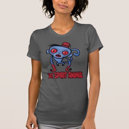 ゾンビ猿は私のスピリットアニマル Tシャツ (正面)