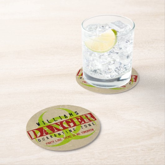 ゾンビ生物学的災害［有害物質］ハローウィンパーティカスタムコースター ラウンドペーパーコースター (インサイチュ)