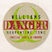 ゾンビ生物学的災害［有害物質］ハローウィンパーティカスタムコースター ラウンドペーパーコースター (正面)