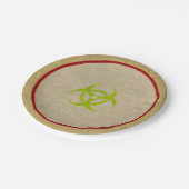 ゾンビ生物学的災害［有害物質］ハローウィンパーティ紙プレート ペーパープレート (アングル)