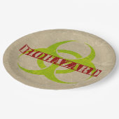 ゾンビ生物学的災害［有害物質］ハローウィンパーティ紙プレート ペーパープレート (アングル)