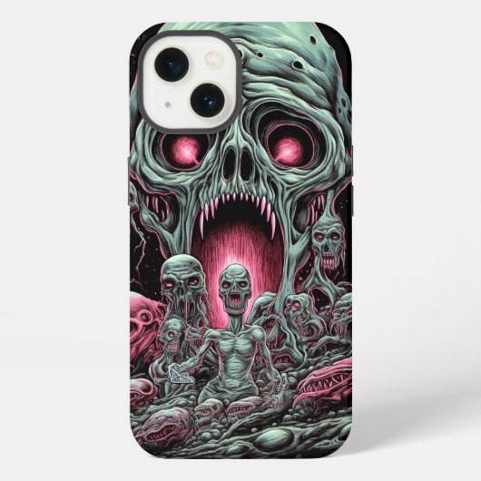 ゾンビ生物　ＳＦホラーアート iPhoneケース (裏面)