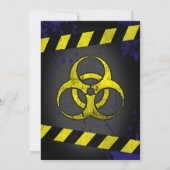 ゾンビ発生ハロウィンパーティー招待状カスタム 招待状 (裏面)