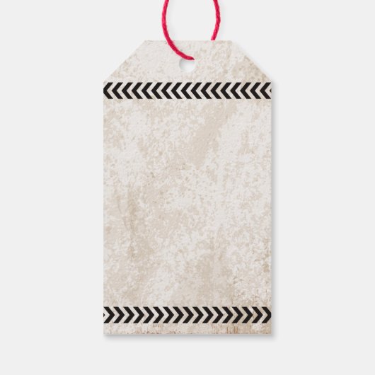 ゾンビ発生パーティーのサビれた看板 ギフトタグ (裏面)