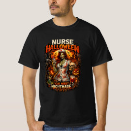 ゾンビ看護師のハロウィーン最悪の悪夢ホラー Tシャツ