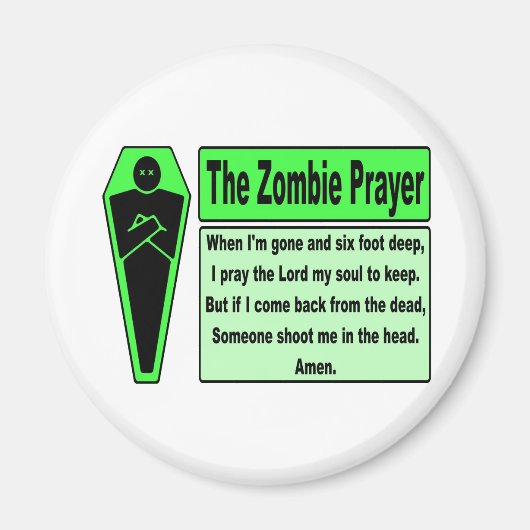 ゾンビ祈りの言葉2 マグネット (正面)