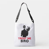 ゾンビ私を扱うBro面白いハロウィンユニーク クロスボディバッグ (裏面)