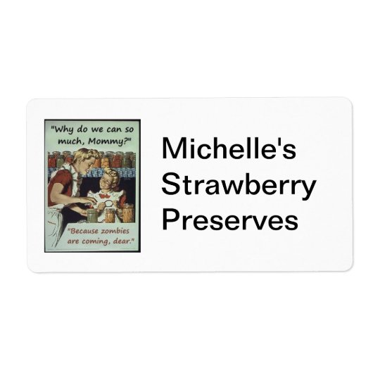 ゾンビ缶詰ラベル ラベル (正面)