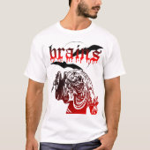 ゾンビ脳のシャツ Tシャツ (正面)