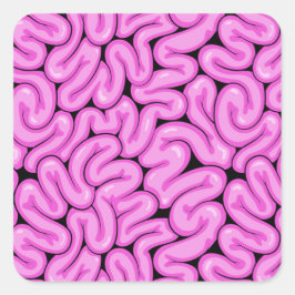 ゾンビ脳パターン スクエアシール