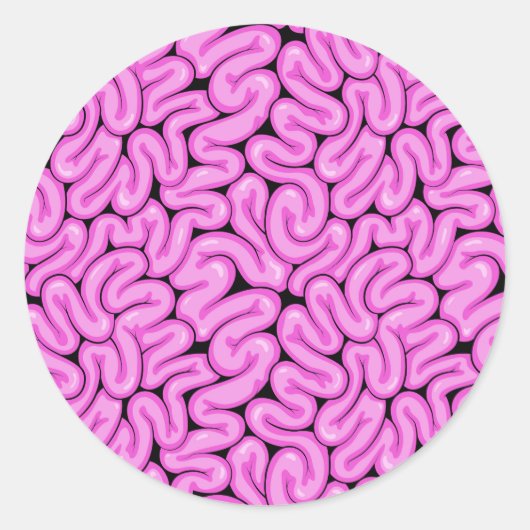 ゾンビ脳パターン ラウンドシール (正面)