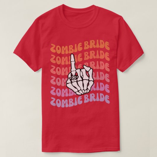 ゾンビ花嫁 死ぬまでパーティーしよう ブライズメイド Tシャツ (デザイン正面)
