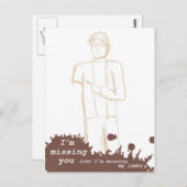 ゾンビ葉書 – 「私は恋しく思君だ…」 ポストカード (正面/裏面)