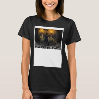 ゾンビ襲撃洞窟と生き物 Tシャツ